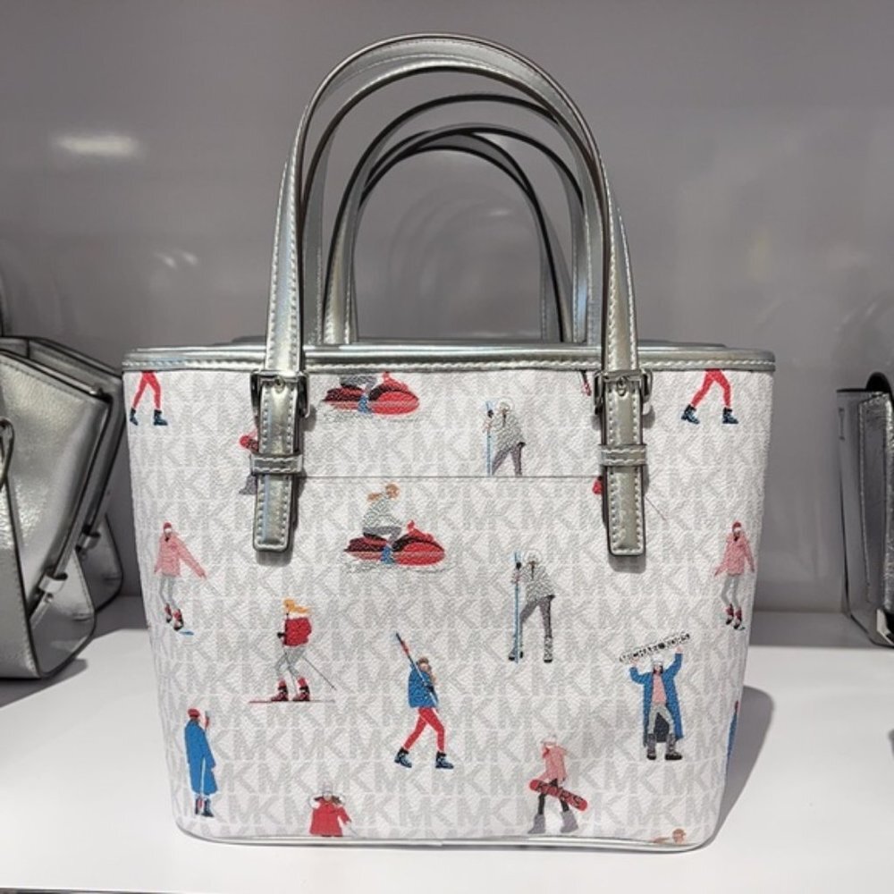 Michael Kors Jet Set Girls XS Convertible Satchel Bright White - Picture 7 of 16